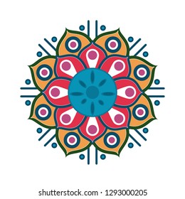 Mandala indian emblem