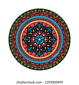 Mandala indian emblem scribble