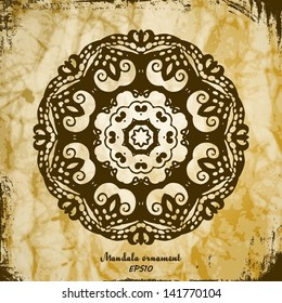 Mandala. Indian lace ornament.