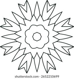 Mandala Patrón Indio Ornamento Islámico Blanco Negro Ornamento Islámico Y Mandala 