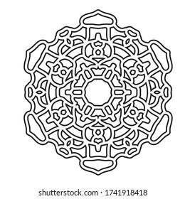 mandala con motivos interesantes y simples