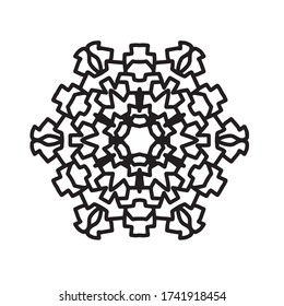 mandala con motivos interesantes y simples