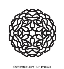 mandala con motivos interesantes y simples