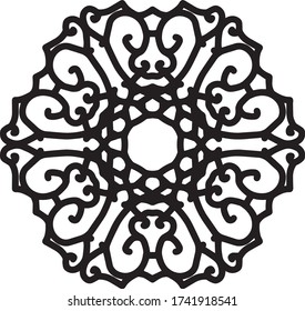 mandala con motivos interesantes y simples