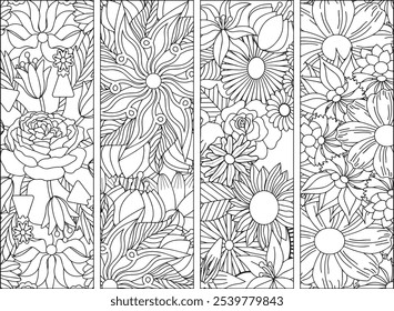 Mandala Intricate Floral Adult Coloring Page Stress-Free Relaxing Meditation Line Art