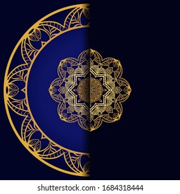 Mandala Invitation or wedding card. Vector illustatration. 