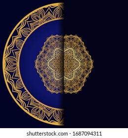 Mandala Invitation or wedding card. Vector illustatration. 