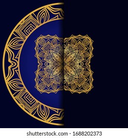 Mandala Invitación o tarjeta de boda. Ilustración de vectores. 