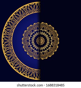 Mandala Invitation or wedding card. Vector illustatration. 