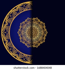 Mandala Einladung oder Hochzeitskarte. Illustration der Vektorillustration. 