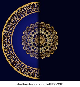 Mandala Invitación o tarjeta de boda. Ilustración de vectores. 