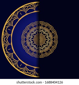 Mandala Invitation or wedding card. Vector illustatration. 