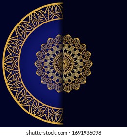 Mandala Invitación o tarjeta de boda. Ilustración de vectores. 
