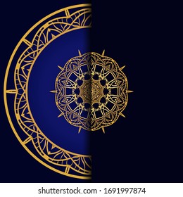 Mandala Invitation or wedding card. Vector illustatration. 