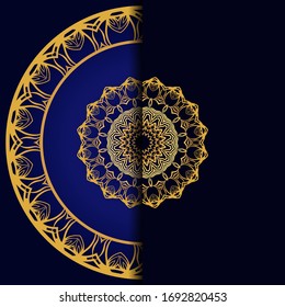 Mandala Invitation or wedding card. Vector illustatration. 