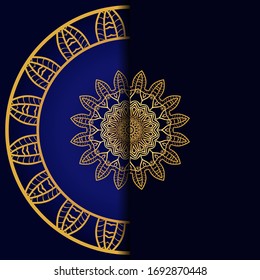 Mandala Invitation or wedding card. Vector illustatration. 