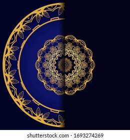 Mandala Invitation or wedding card. Vector illustatration. 