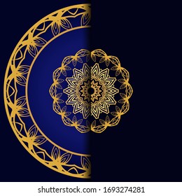 Mandala Invitación o tarjeta de boda. Ilustración de vectores. 