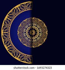 Mandala Invitation or wedding card. Vector illustatration. 