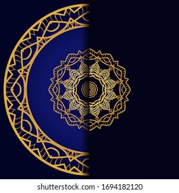 Mandala Invitación o tarjeta de boda. Ilustración de vectores. 