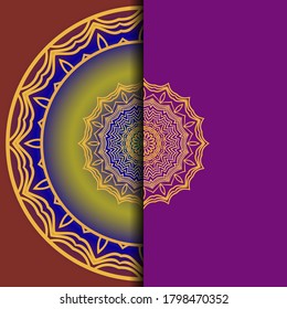Mandala Einladung oder Hochzeitskarte. Vektorgrafik. 