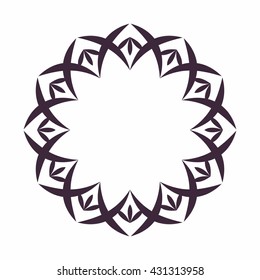 Mandala. Islam, Arabic, Asian ornamental motifs. Ornate circular element. Decorative detail for ornaments