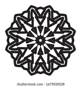 patrón de adorno árabe islámico mandala