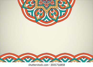 Mandala islamic background simple template