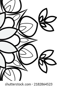Mandala isolated design element, geometric line drawing. Stylized floral round ornament. Monochrome sketch for coloring book page, print on textile fabric. Black and white vector illustration