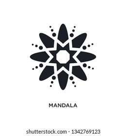 mandala isolated icon. simple element illustration from india concept icons. mandala editable logo sign symbol design on white background. can be use for web and mobile
