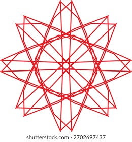 Mandala aislado en el fondo blanco. Plantilla para colorear la página del libro. Patrón místico oriental