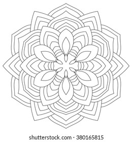 Mandala isolated on white background. Eastern ornament.
