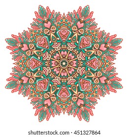 Mandala isolated on white background. Vector Illustration. Can be used as package design element, t-short print etc.