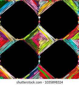 Mandala knitting, seamless pattern for your design