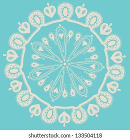 Mandala Lace Element Background, Greeting card Ornament. Template design can be used for packaging, invitations, decoration, bag template, print for packet, cup and etc.