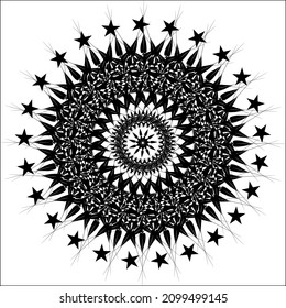 mandala lace pattern black and white 