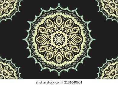 Diseño de patrones de encaje de Mandala. Diseño de adornos de encaje. Diseño vectorial de fondo de Mandala.