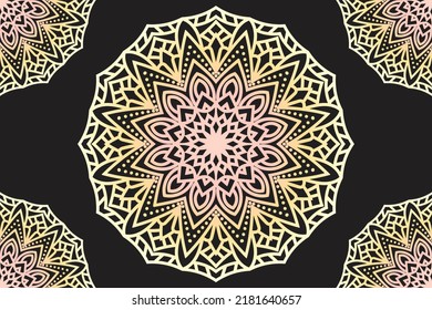 Mandala lace pattern design. Lace ornament design. Mandala background vector design.