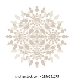 Mandala Lace Talisman Symbol Arabesque Oriental Icon Pattern Background. Abstract Arabesque Mandala Template. Round Line Silhouette Arabesque Mandala Ornament.