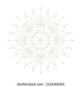 Mandala Lace Talisman Symbol Arabesque Oriental Icon Pattern Background. Abstract mandala Template. Round Line Silhouette Mandala Ornament.