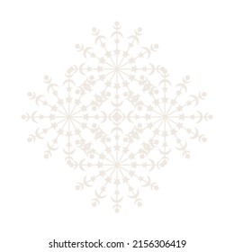 Mandala Lace Talisman Symbol Arabesque Oriental Icon Pattern Background. Abstract mandala Template. Round Line Silhouette Mandala Ornament.
