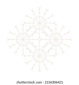 Mandala Lace Talisman Symbol Arabesque Oriental Icon Pattern Background. Abstract mandala Template. Round Line Silhouette Mandala Ornament.