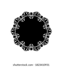 Mandala laky Ornamentalrunde Muster. 