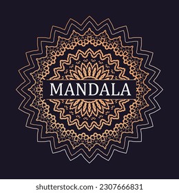 Mandala leaf design for luxury showcase and background in vector and icons illustration