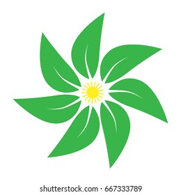 Mandala of leaves
