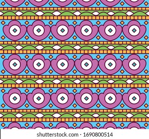 Mandala leaves drops feathers background design of Bohemic ornament indian decoration retro vintage meditation henna ethnic arabic texture and tribal theme Vector illustration