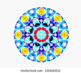 Mandala in light blue, vector illustration