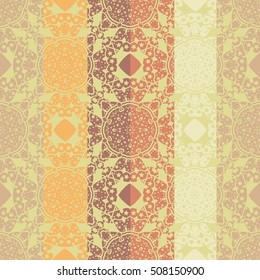 Mandala, light colors. Very beautiful oriental ornament, pattern. Card.
