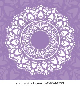 mandala in lilac tones. Vector illustration