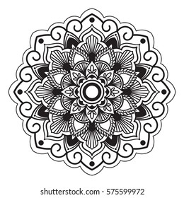 Easy Mandala Zen Meditation Coloring Page Stock Vector (Royalty Free ...